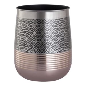 Honeybee Antique Finish Open Top Waste Bin Black and Copper Honeybee Antique Finish Open Top Waste Bin Black and Copper